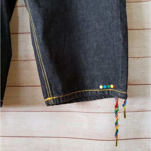 Men's COOGI 100% Cotton Denim Long Shorts Zipper Fly Back Patch Pockets Waist 38 - Picture 6 of 13